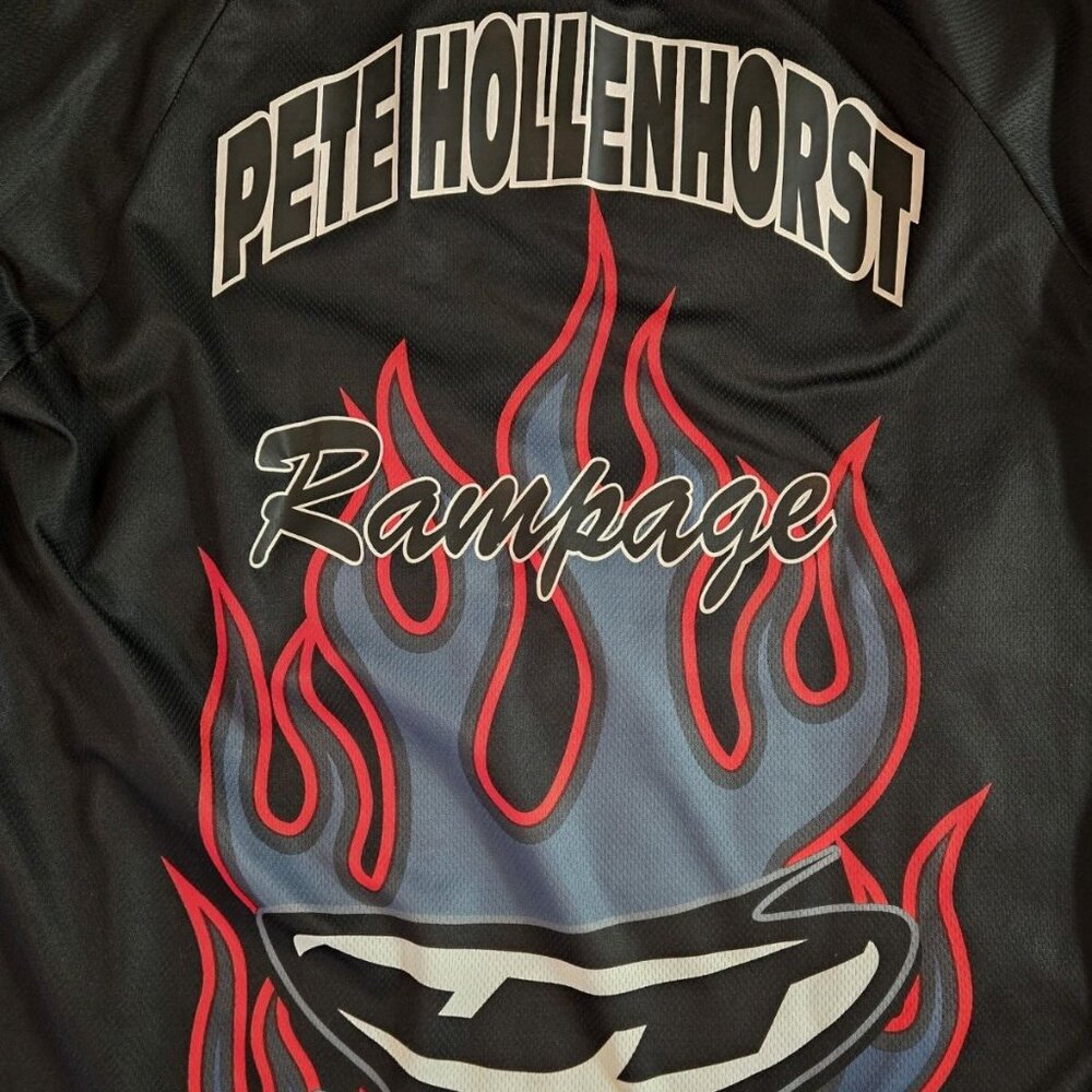 Vtg Pete Hollenhorst Rampage JT Paintball Jersey SIZE XXL Bonebrake Read Descrip